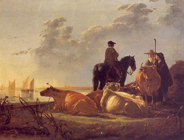 Aelbert Cuyp Cattle with Horseman and Peasants china oil painting image